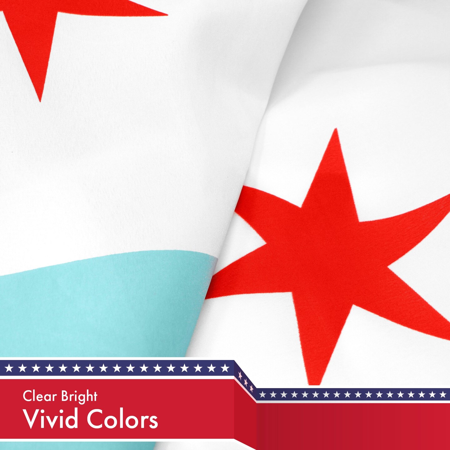 Chicago City Flag 3x5 Ft 5-Pack 150D Printed Polyester By G128