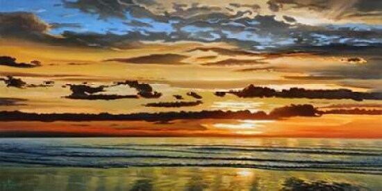 Alba sul mare Poster Print by Adriano Galasso - Item # VARPDX2AD466