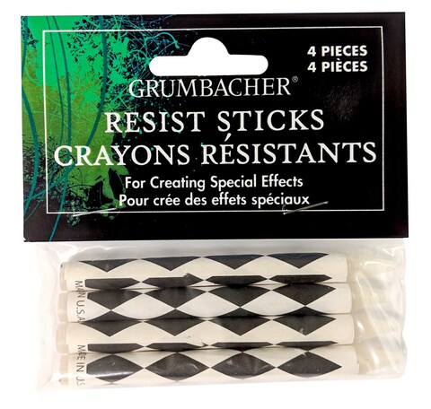 Grumbacher Resist Sticks Extra Large Wax Crayons 2Pk