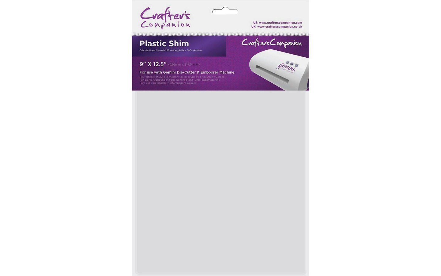 Crafter&#x27;s Companion Gemini Shim Plastic
