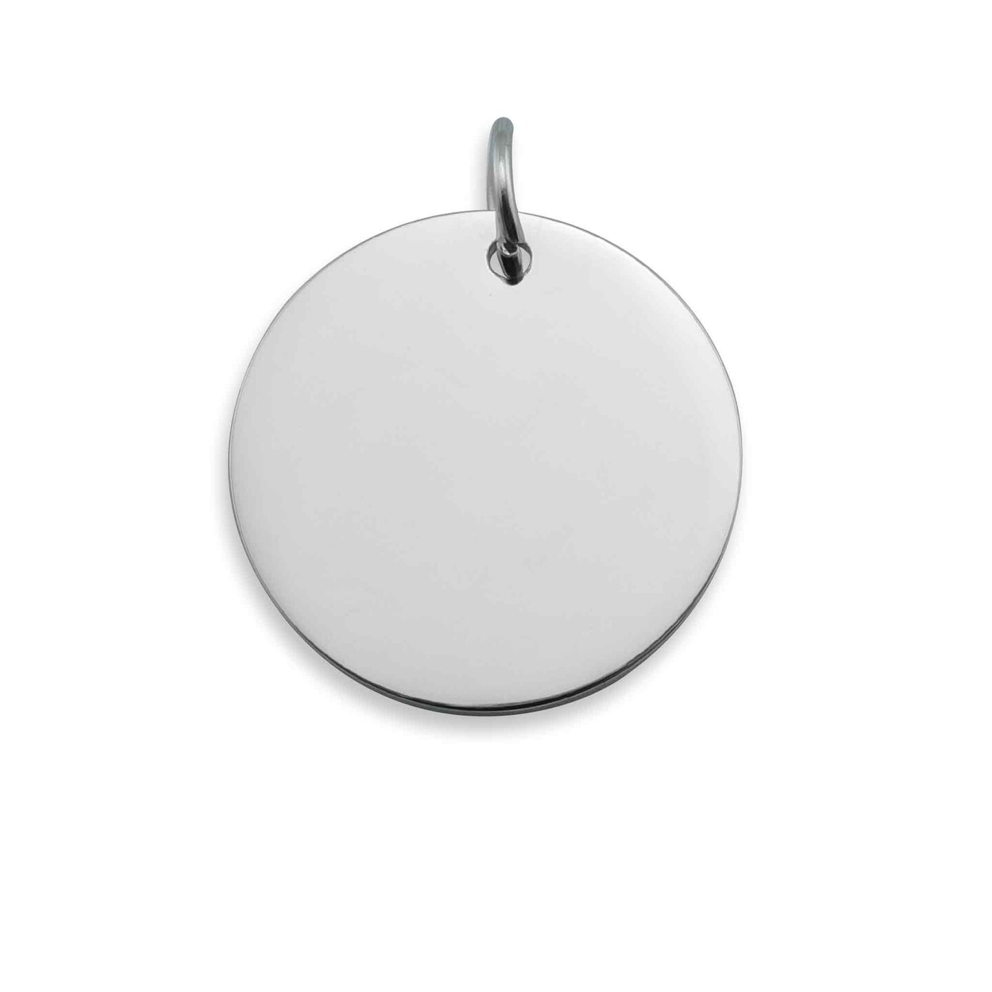 10 Pack - 13mm Blank Round Polished Stainless Steel Pendant