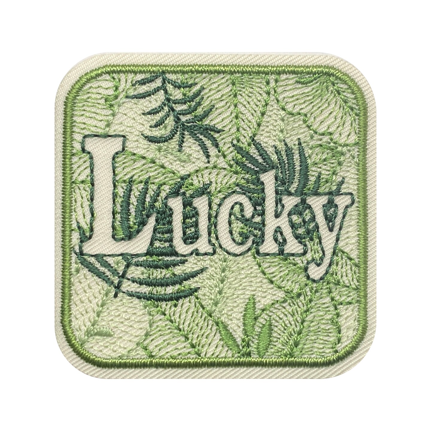 Lucky, Words of Affirmation, Inspirational, Embroidered, Iron on Patch