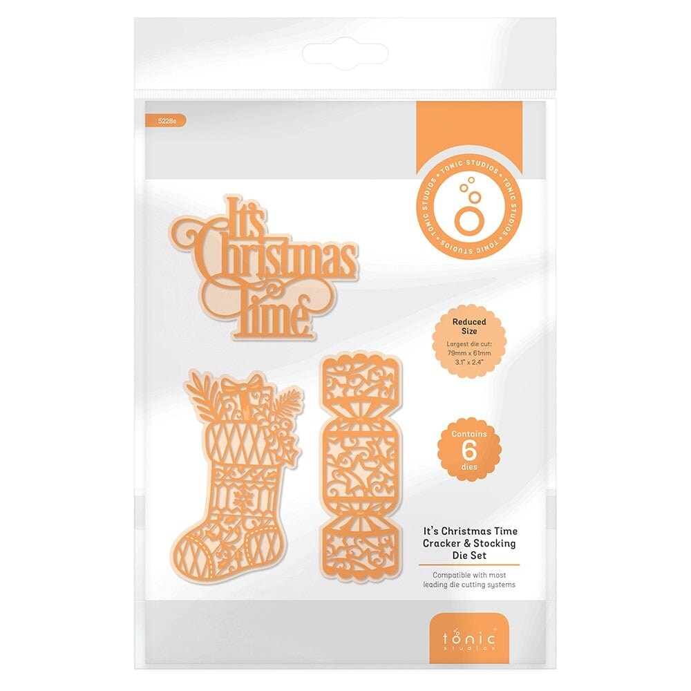 Tonic Studios Die Set-It&#x27;s Christmas Time Cracker &#x26; Stocking