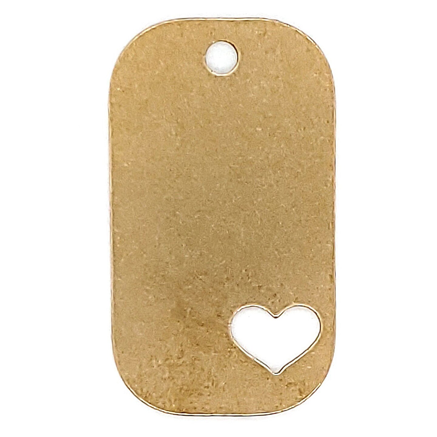 Dog tag with heart online cut out