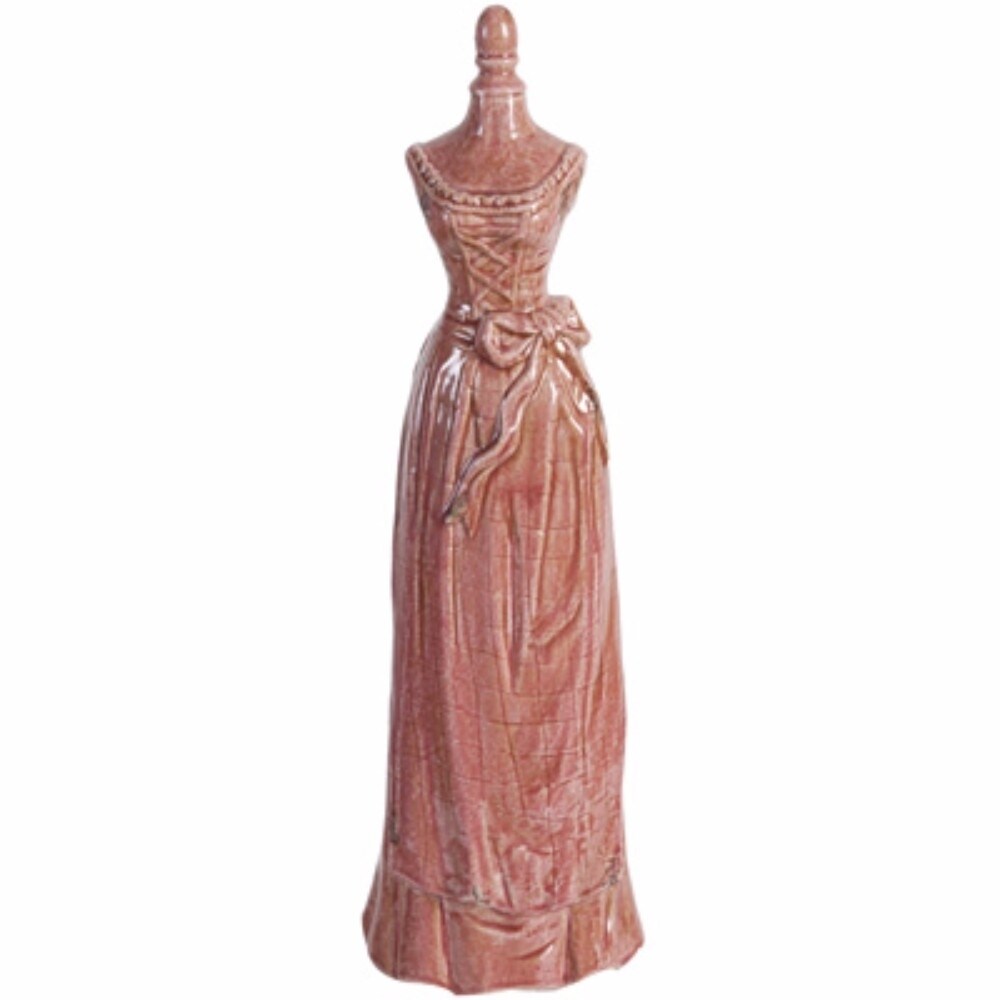 Saltoro Sherpi 26 Inch Mannequin Figurine Accent Decor, Distressed Red-