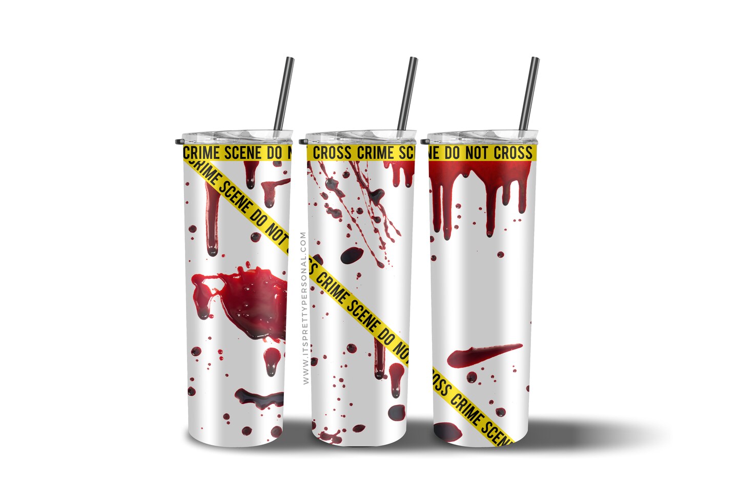 #797 CLEAR- 20oz -Crime Scene Blood Splatter 9.4&#x22; x 8&#x22; Pattern Vinyl Wrap