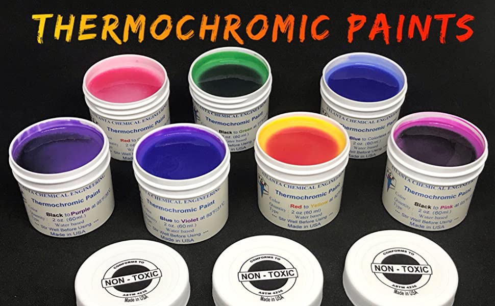 Temperature Activated Color Changing Thermochromic Paint Heat & Cold Reactive