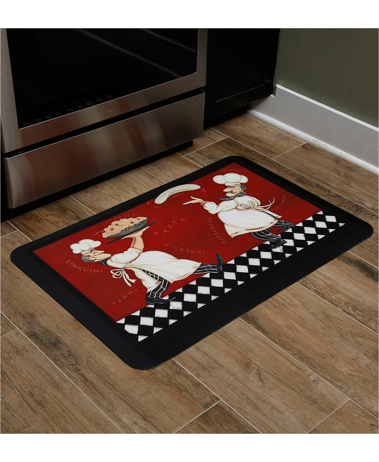 Pizza Pasta Chefs Antifatigue Kitchen Mats