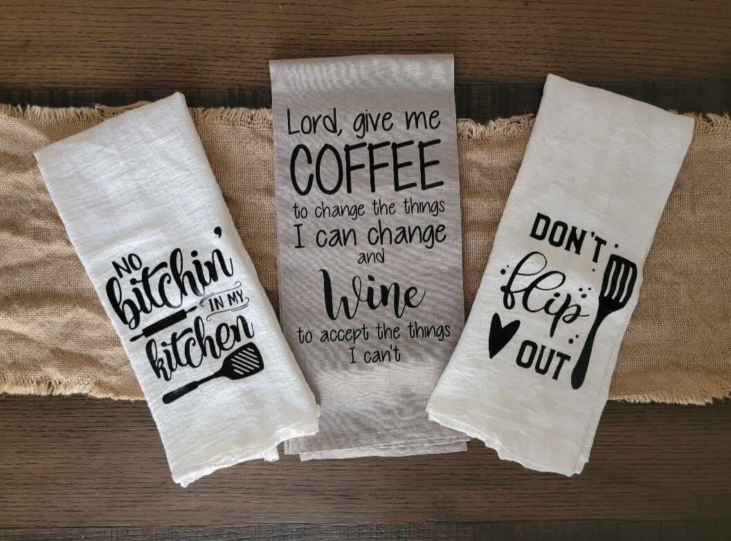 Winter Decor Funny Kitchen Towels Winter Towels Funny Hostess Gift  Housewarming Gift Funny Dish Towels Gift for Cook 