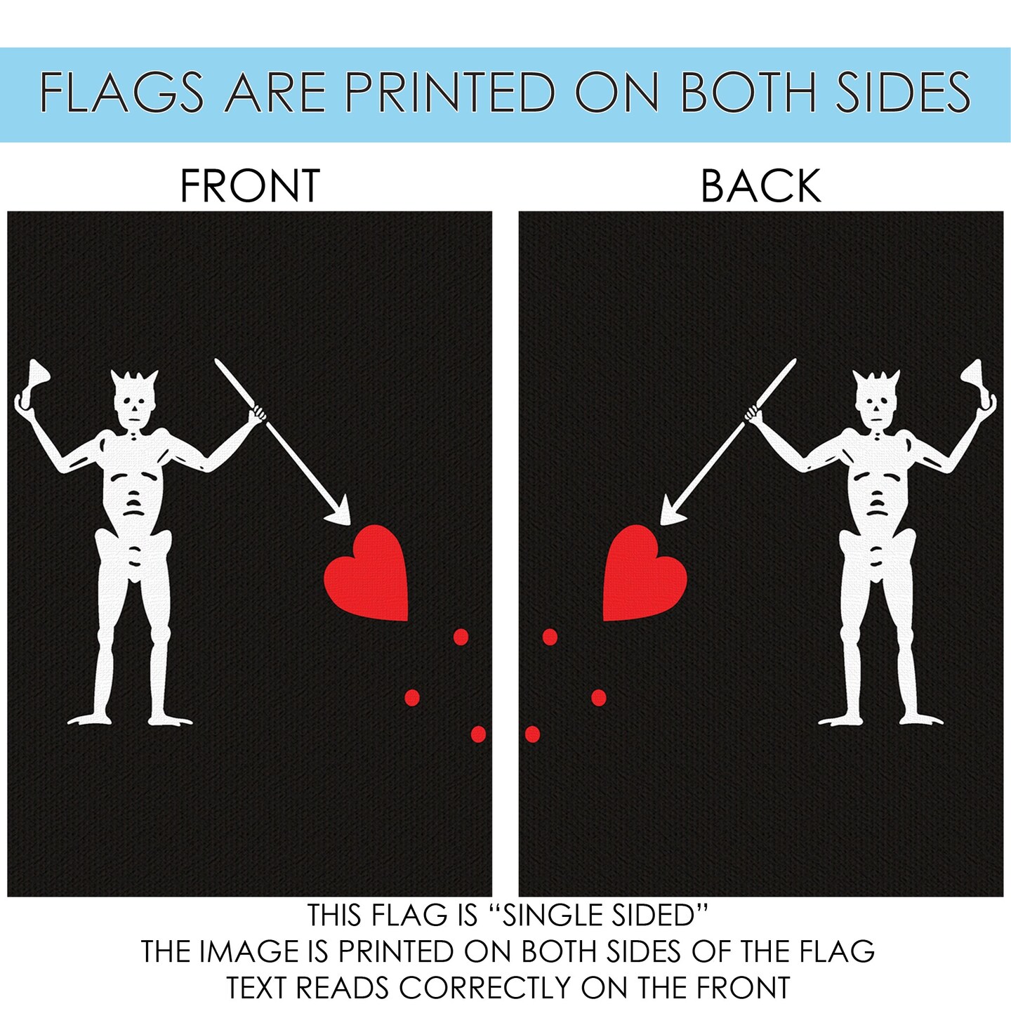 Blackbeard&#x27;s Jolly Roger Decorative Nautical Flag