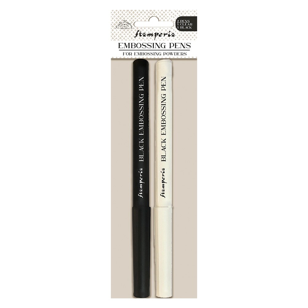 Create Happiness Embossing Pen 2/Pkg-Black - Clear