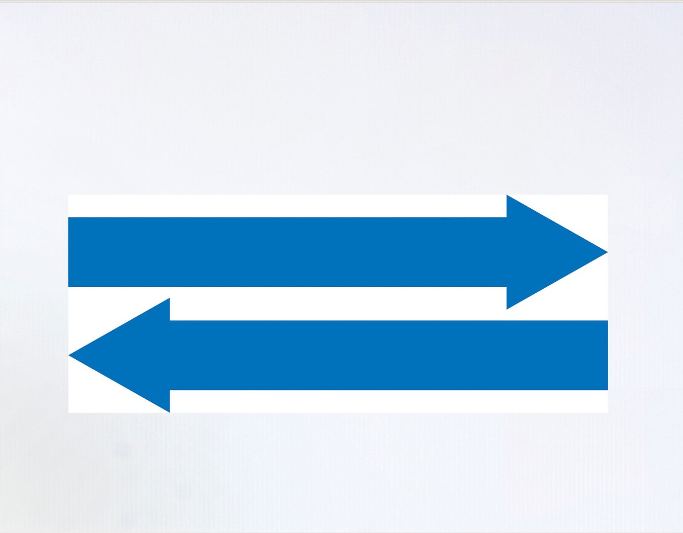 COSCO Sign Kit, White Plastic Corrugate with Directional Arrows, 15" x 19", Metal H-Stake Included