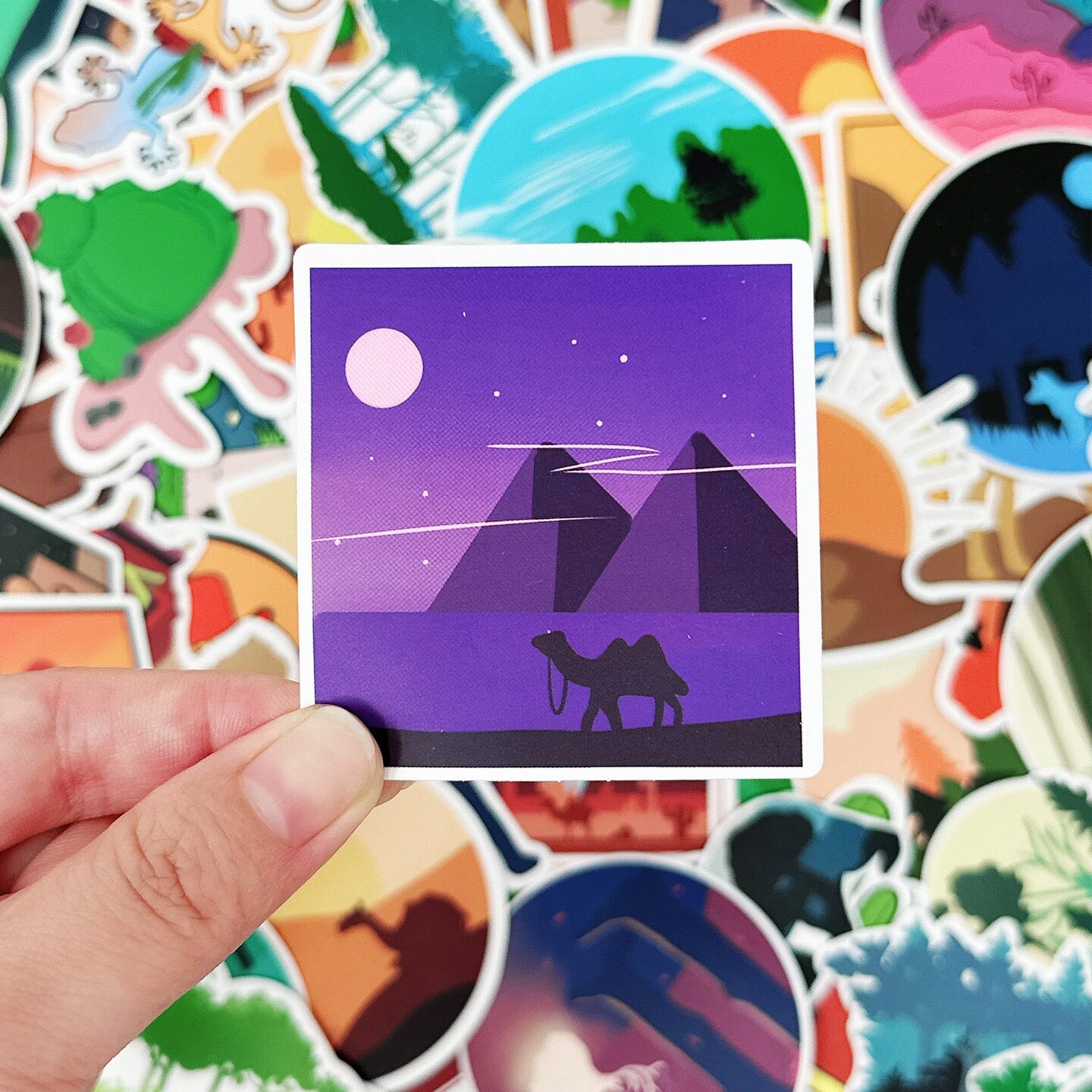 Wrapables Waterproof Vinyl Stickers for Water Bottles, Laptop, Phones, Skateboards, Decals for Teens, 100pcs