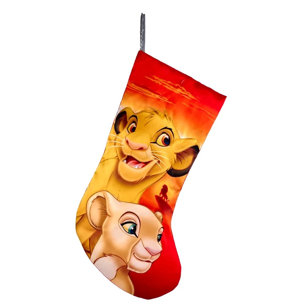 KSA Pack of 4 Red and Yellow Lion King Christmas Stocking 18&#x22;