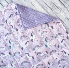 Weighted blanket for kids unicorn rainbows MakerPlace by Michaels