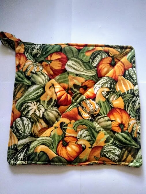 Potholders with pockets - QAYG fun for fall