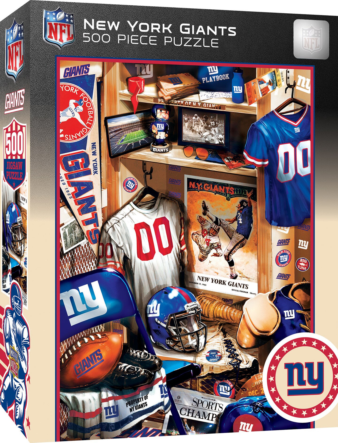 MasterPieces Game Day 500 Piece Jigsaw Puzzle for Adults - NFL New York  Giants Locker Room - 15'x21'