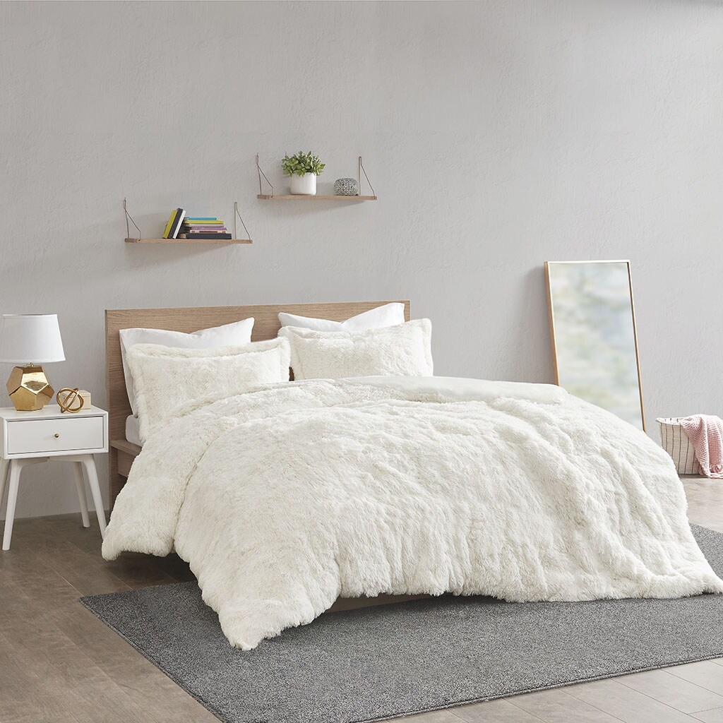 Gracie Mills   Shaggy Fur Duvet Cover Set
