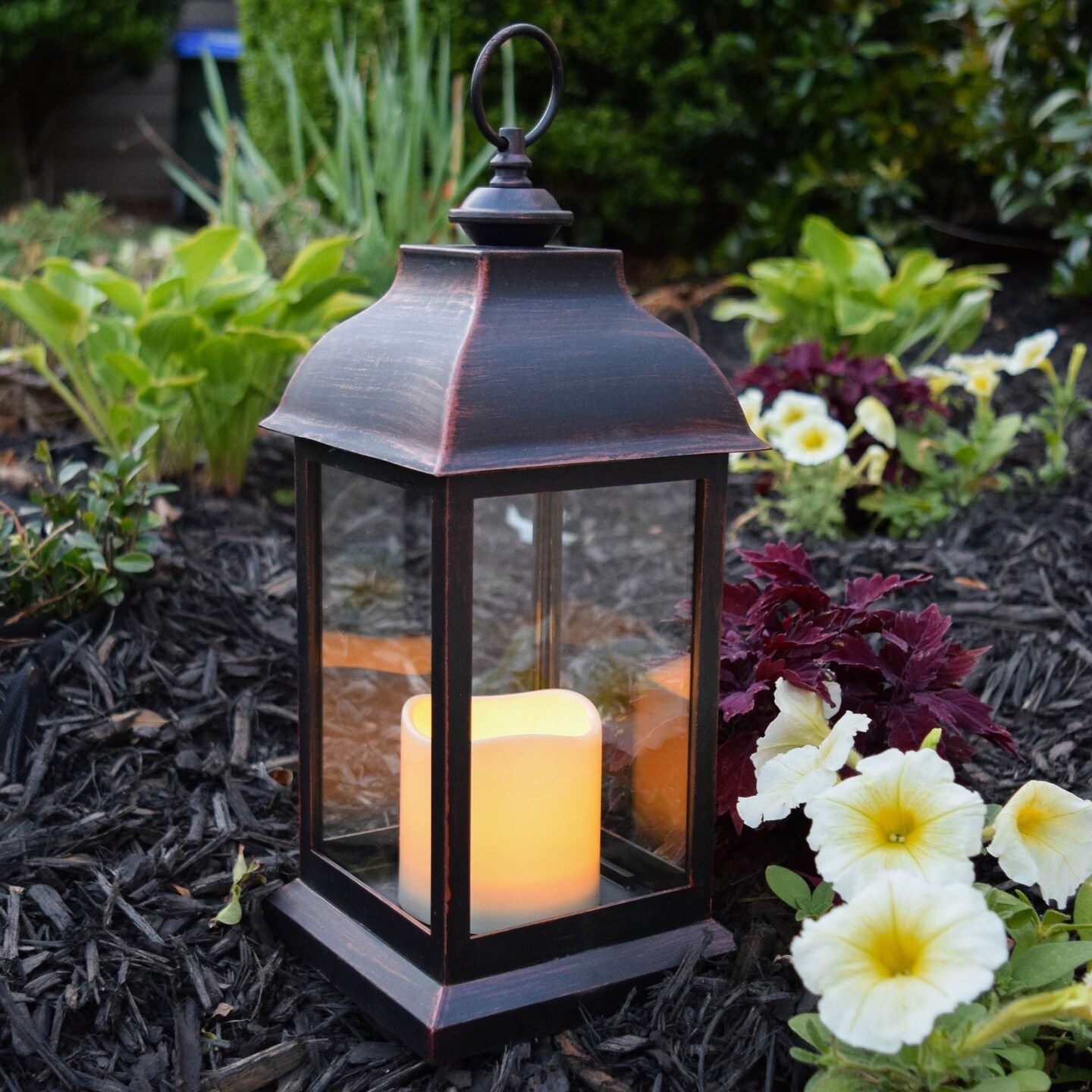6PCS LED Decorative Lanterns, Kate Aspen Copper Vintage Rustic Home Décor Lantern Tabel Centerpiece for Wedding, Bridal Shower, Anniversary Party - Manchester