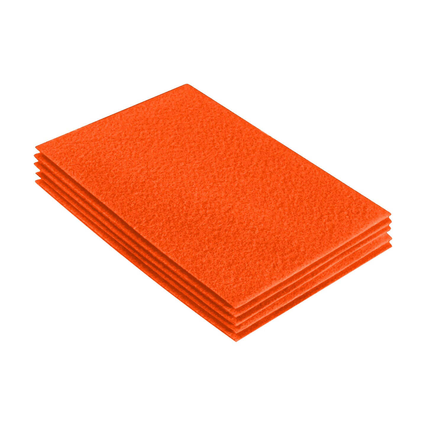 FabricLA Acrylic Felt Sheets for Crafts - Precut 9" X 12" Inches (20 cm X 30 cm) Felt Squares - Use Felt Fabric Craft Sheets for DIY, Costume, and Decoration | Light Orange - 5 Pieces