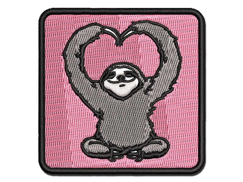 Peeking Sloth Multi-Color Embroidered Iron-On Patch Applique