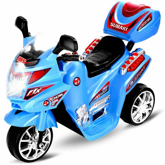 3 Wheel Kids Ride On Motorcycle 6V Battery Powered Electric Toy Power Bicycle