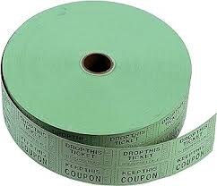 Green Coupon Double Roll Tickets