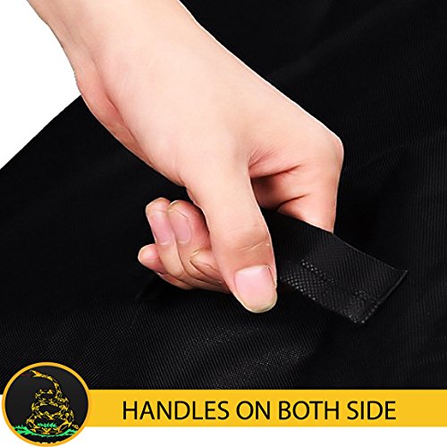 G128 Don't Tread On Me Gadsden Grill Cover | 60 inch | Gas Grill Cover Waterproof, UV Resistant BBQ Grill Cover, Fits Most Brands of Grills