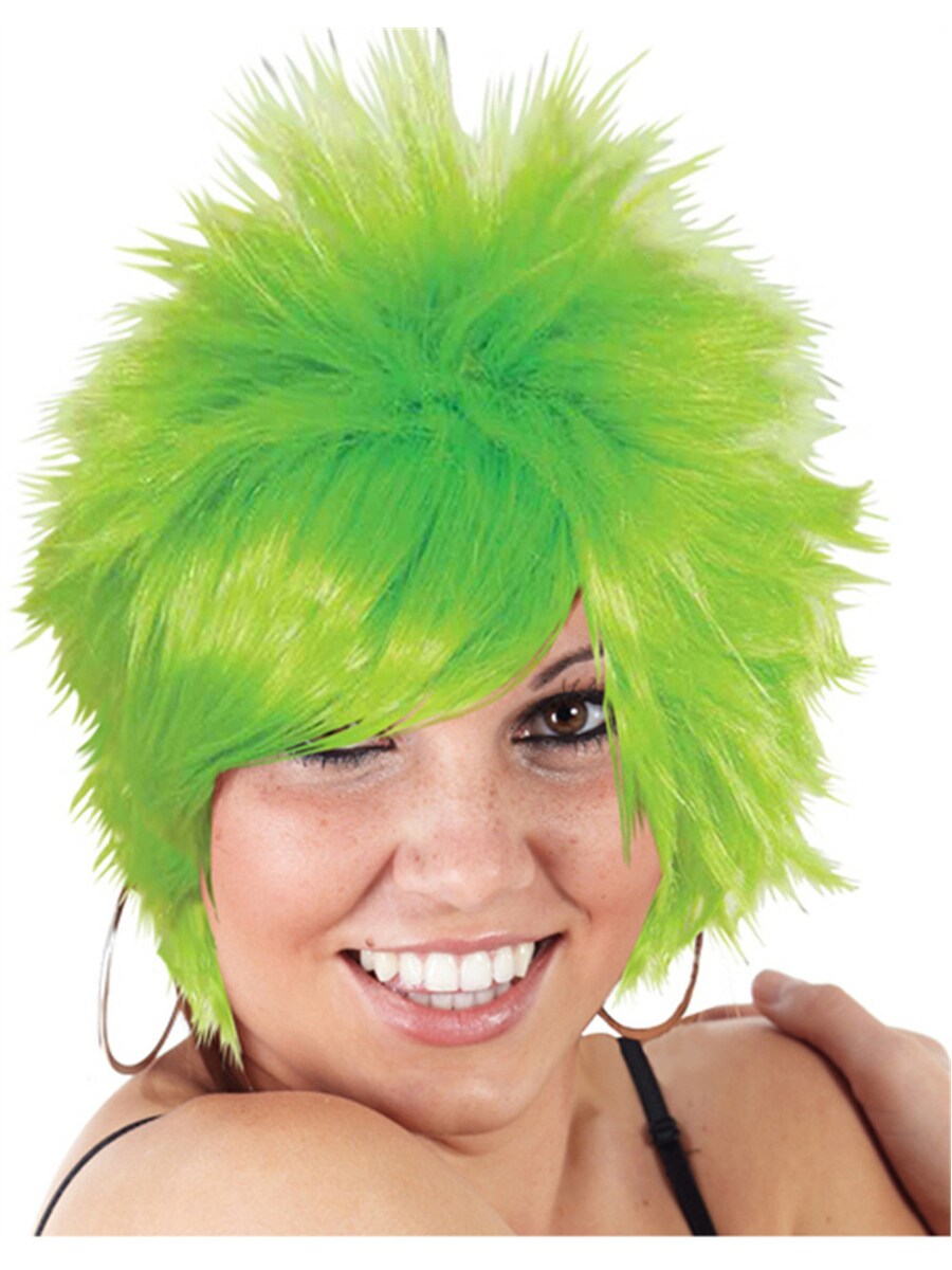 Child Green Short Spiked Punk Mod Pixie St Patricks Day Costume Wig Michaels