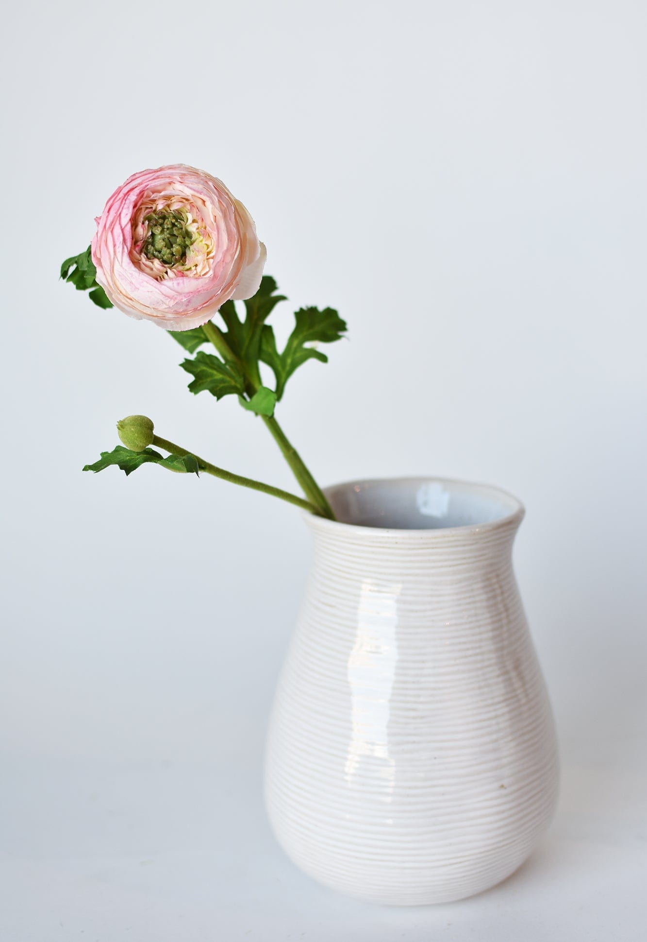 13&#x22; Faux Blush Ranunculus Stem