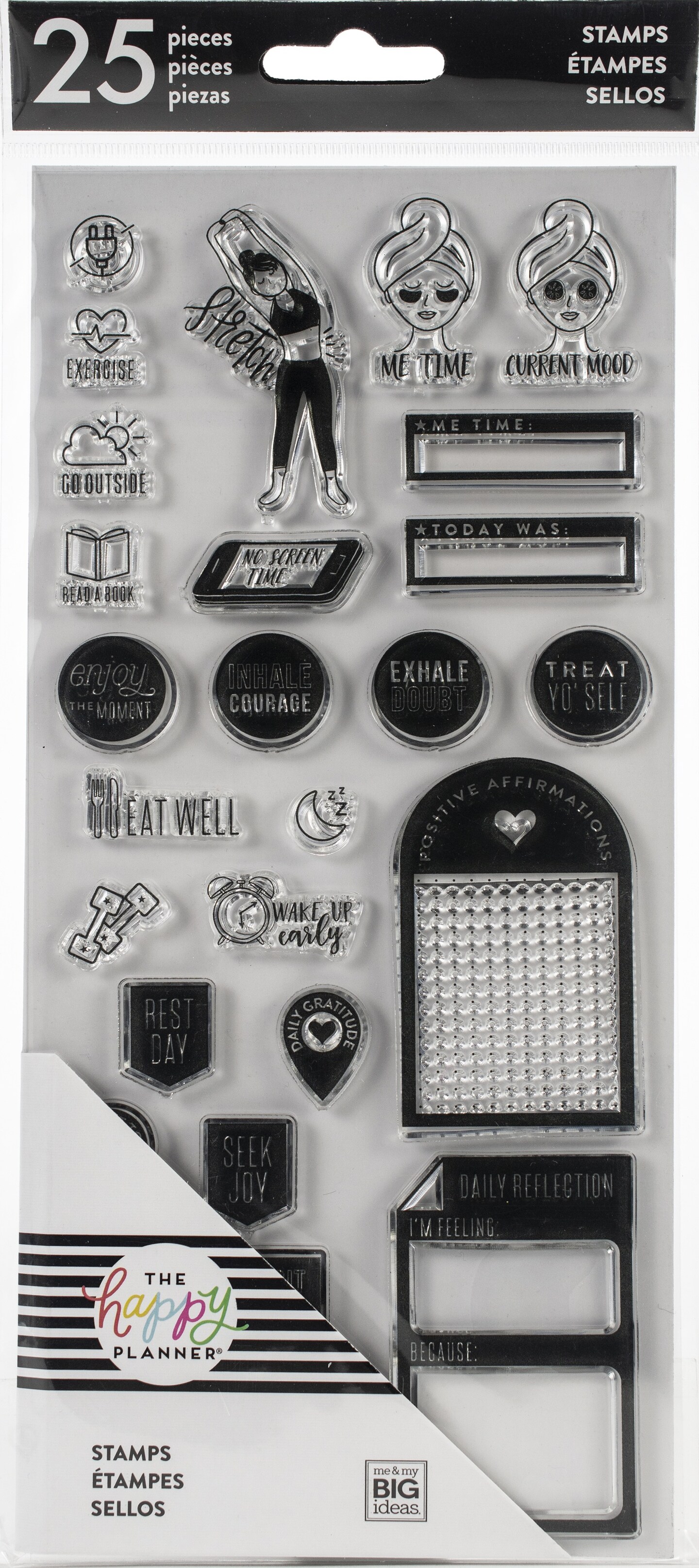 Happy Planner Clear Stamps-Fitness/Wellness