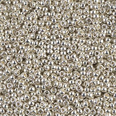 Miyuki 11 Round Seed Bead, 11-1051, Galvanized Silver, 13 grams