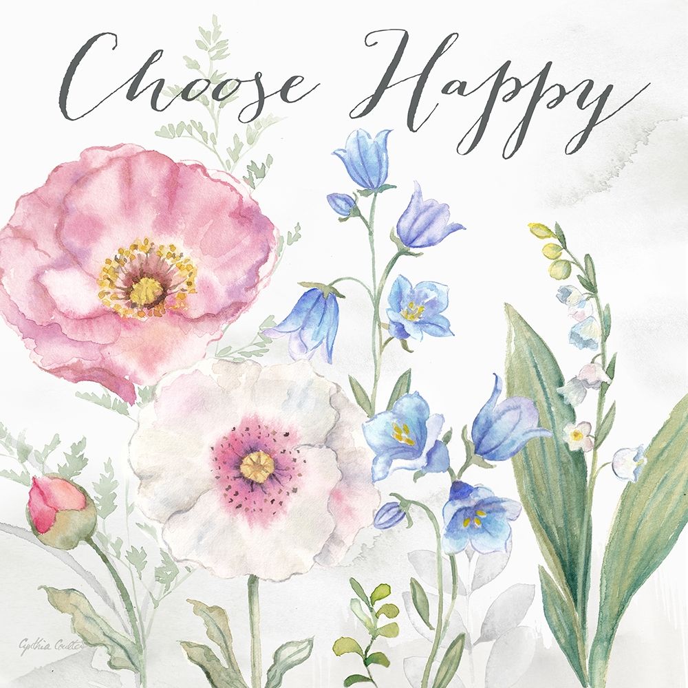 Country Botanical sentiment I Poster Print by Cynthia Coulter # RB14063CC
