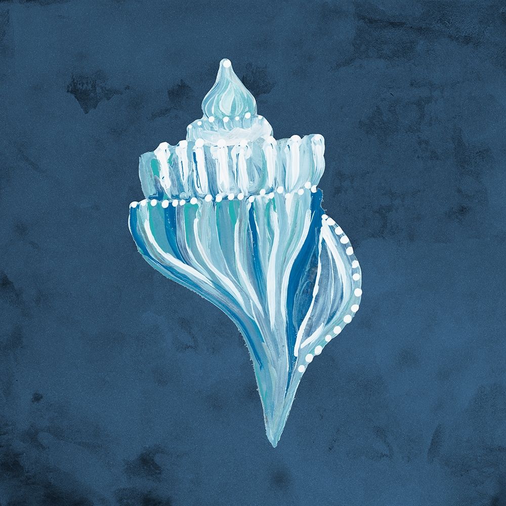 Azul Dotted Seashell on Navy I by Gina Ritter - Item # VARPDX16037DD