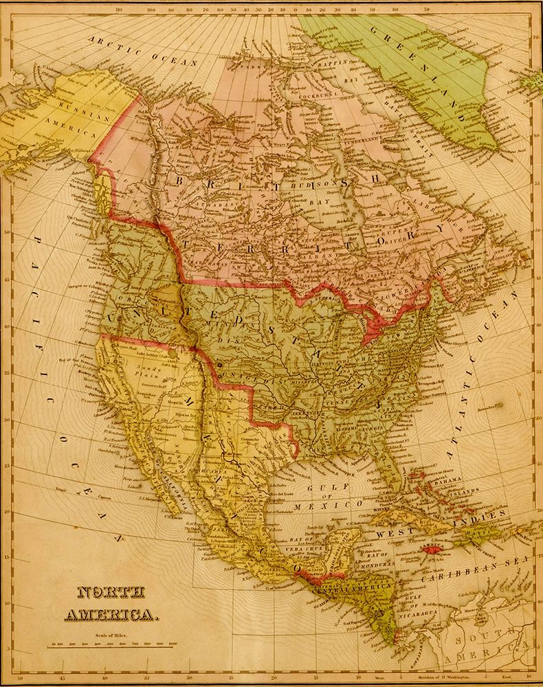 North America 1844 by Vintage Maps - Item # VARPDX62025