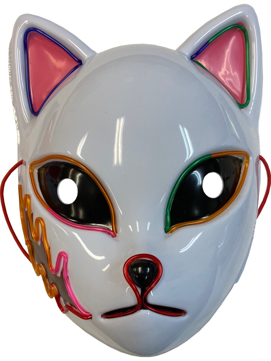 Light Up Anime Scar Cat Mask Costume Accessory