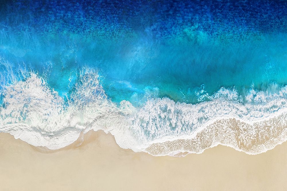 Aqua Ocean Waves From Above Poster Print by Maggie Olsen # ML115253