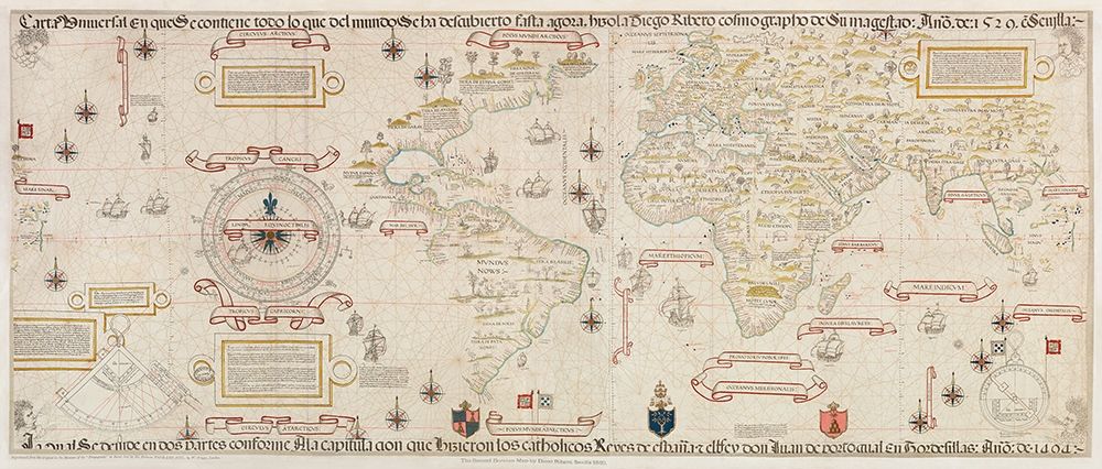 World Map 1900 by Diogo Ribeiro - Item # VARPDX61553