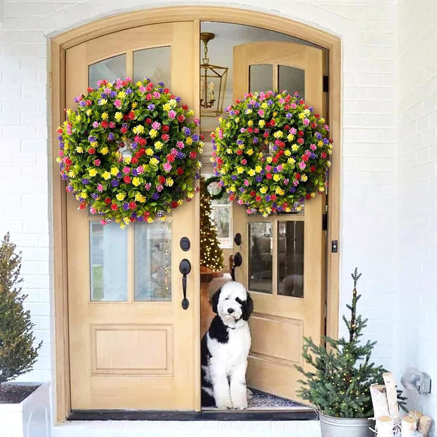 18 Inches Spring Wreath for Front Door