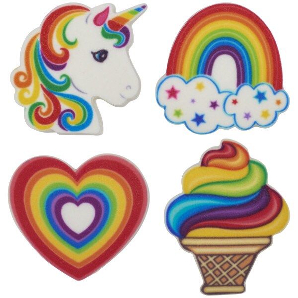 Rainbow Collection Sweet D&#xE9;cor&#xAE; Edible Decorations 12ct