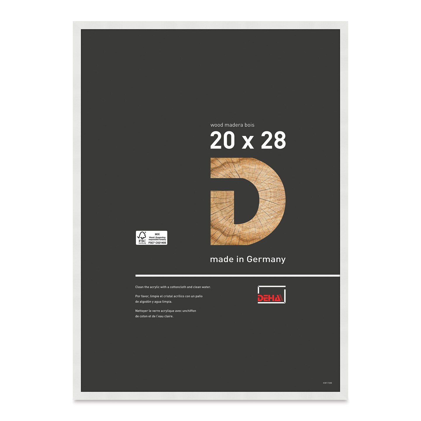Deha Design Fontana Wood Frame - White, 20&#x22; x 28&#x22;