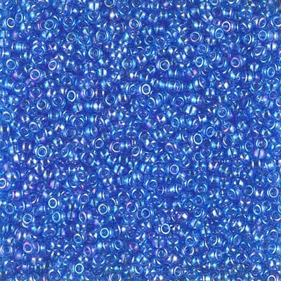 Miyuki 11 Round Seed Bead, 11-261, Transparent Sapphire AB, 13 grams
