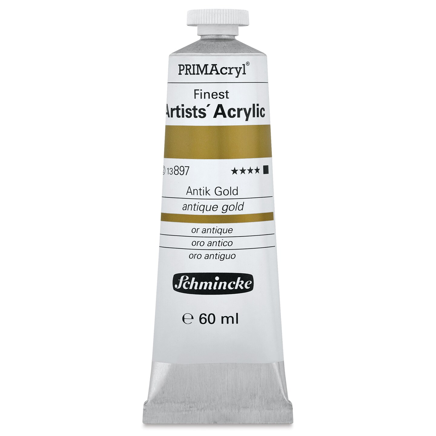 Schmincke Primacryl Finest Artists&#x27; Acrylic Paint - Antique Gold, 60 ml Tube