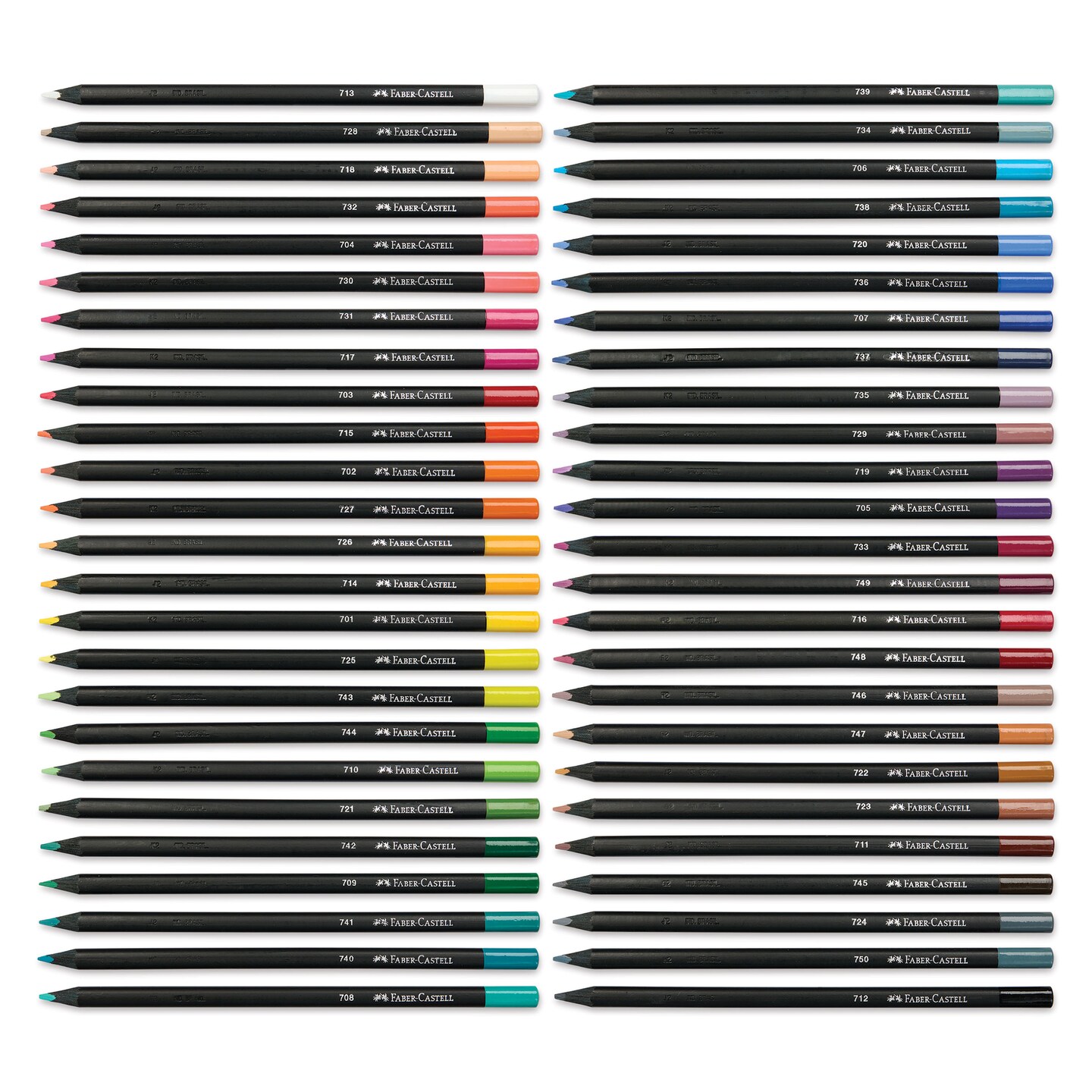 Faber-Castell Black Edition Colored Pencils - Assorted Colors, Set of 50