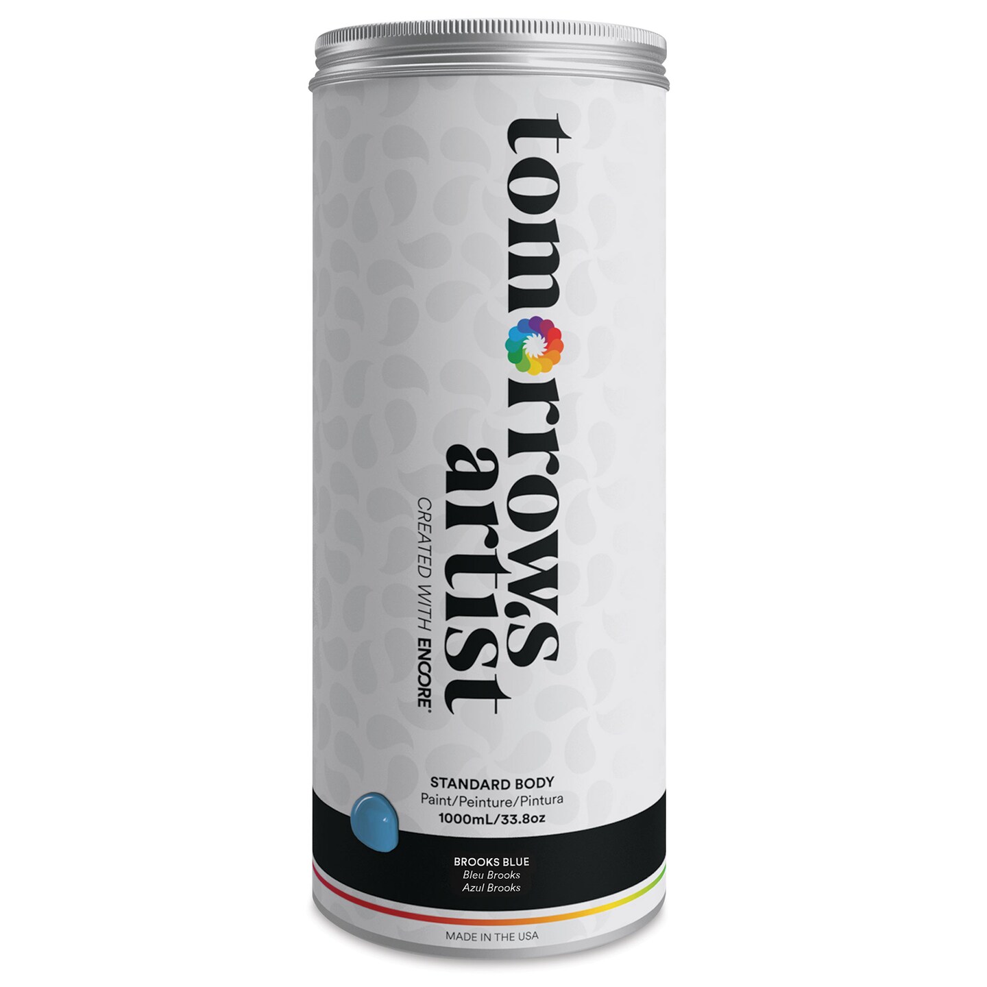 Tomorrow&#x27;s Artist Eco-Friendly Standard Body Acrylic Paint - Brooks Blue, 1L