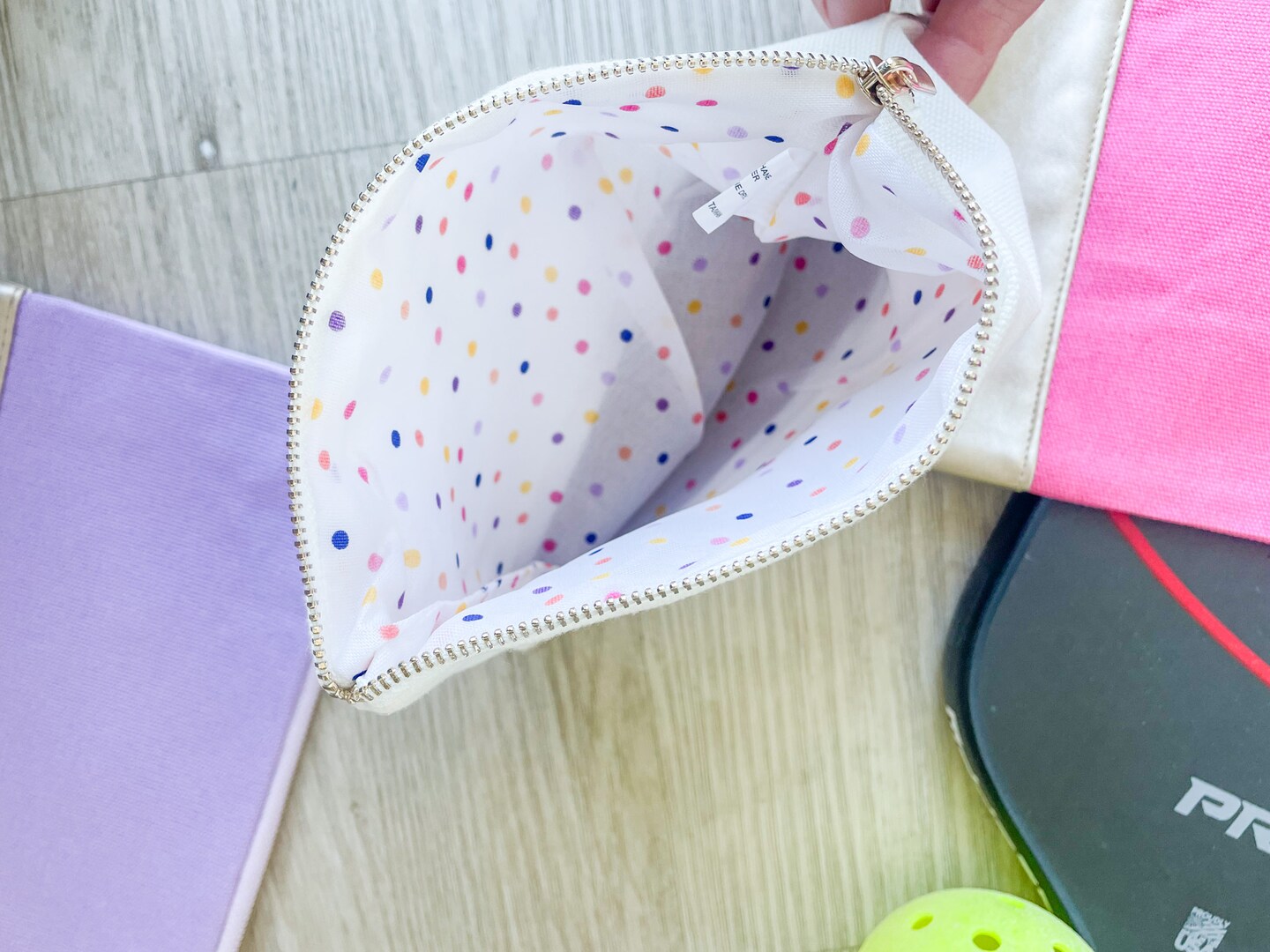 Just One More Game Pickleball Bag, Pickleball Makeup Bag, Pickleball Cosmetic Bag, Linen Makeup Bag, Pickleball Gift product 3