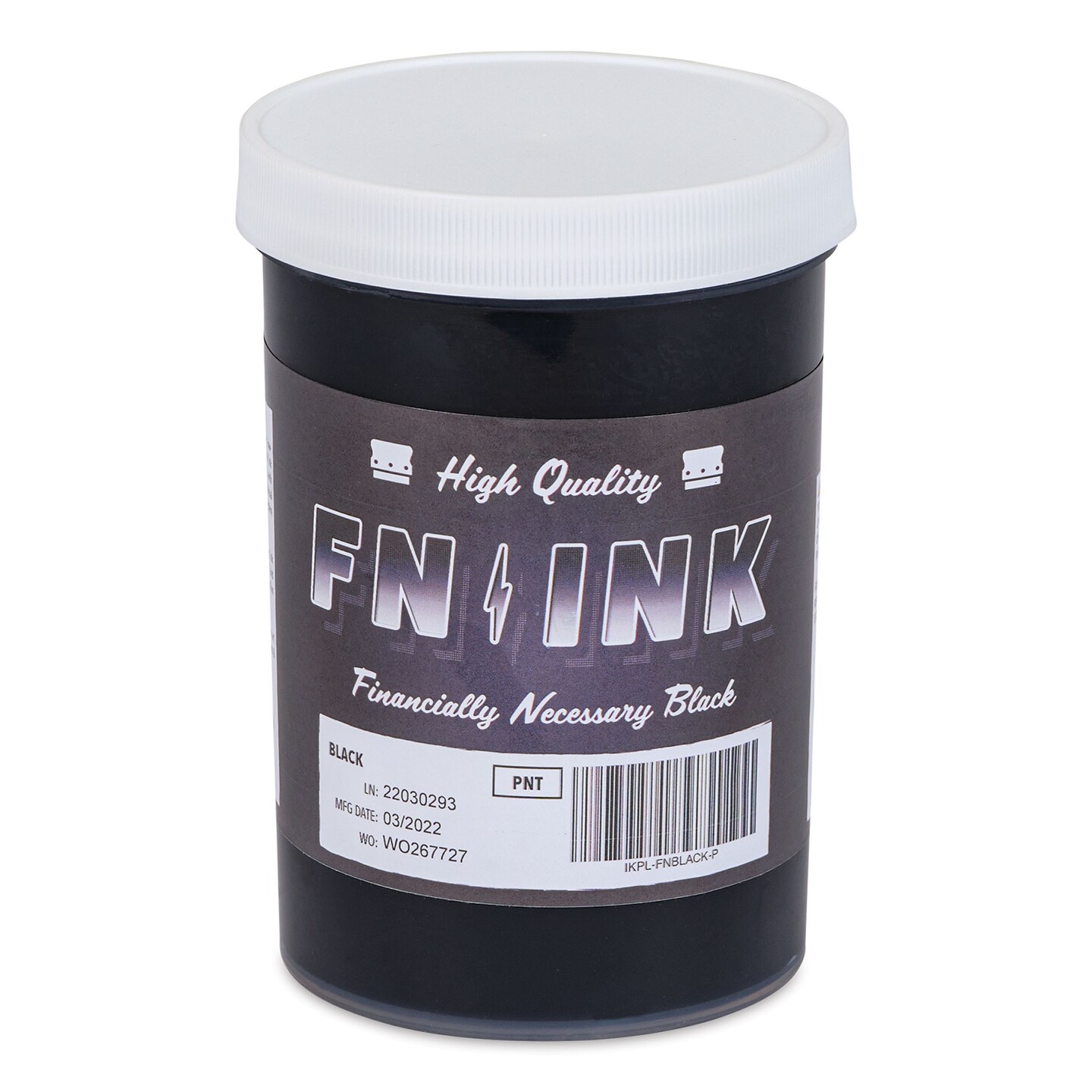 FN Ink Plastisol Screen Printing Ink - Black, Pint