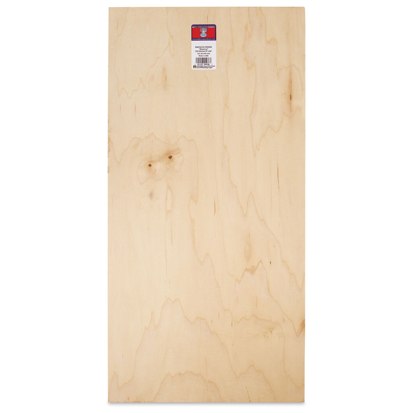 Midwest Products Maple Plywood - 1/2&#x22; x 12&#x22; x 24&#x22;