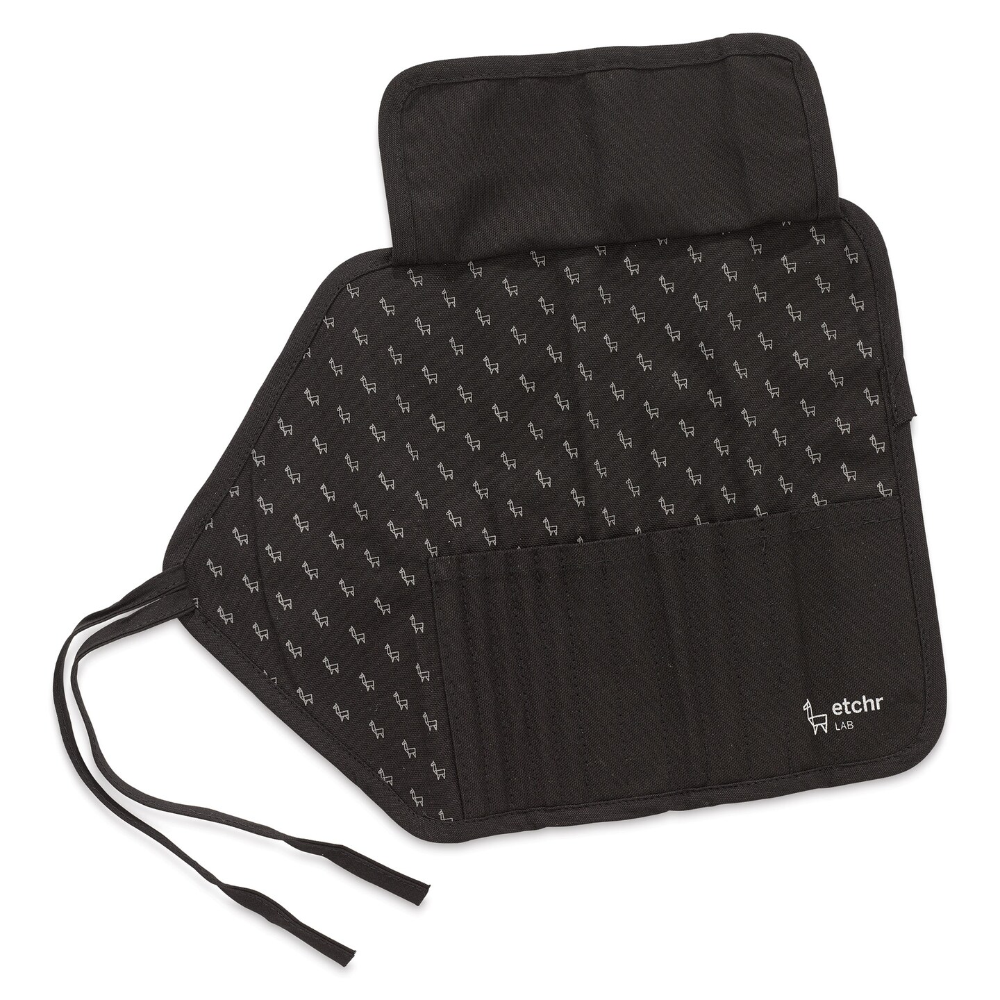 Etchr Roll-Up Brush Pouch - Black