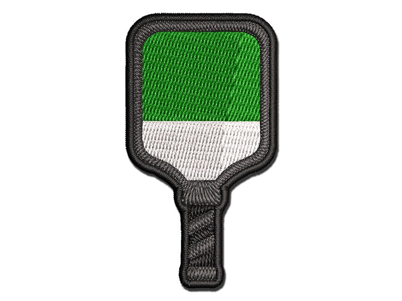 Pickleball Paddle Multi-Color Embroidered Iron-On or Hook &#x26; Loop Patch Applique